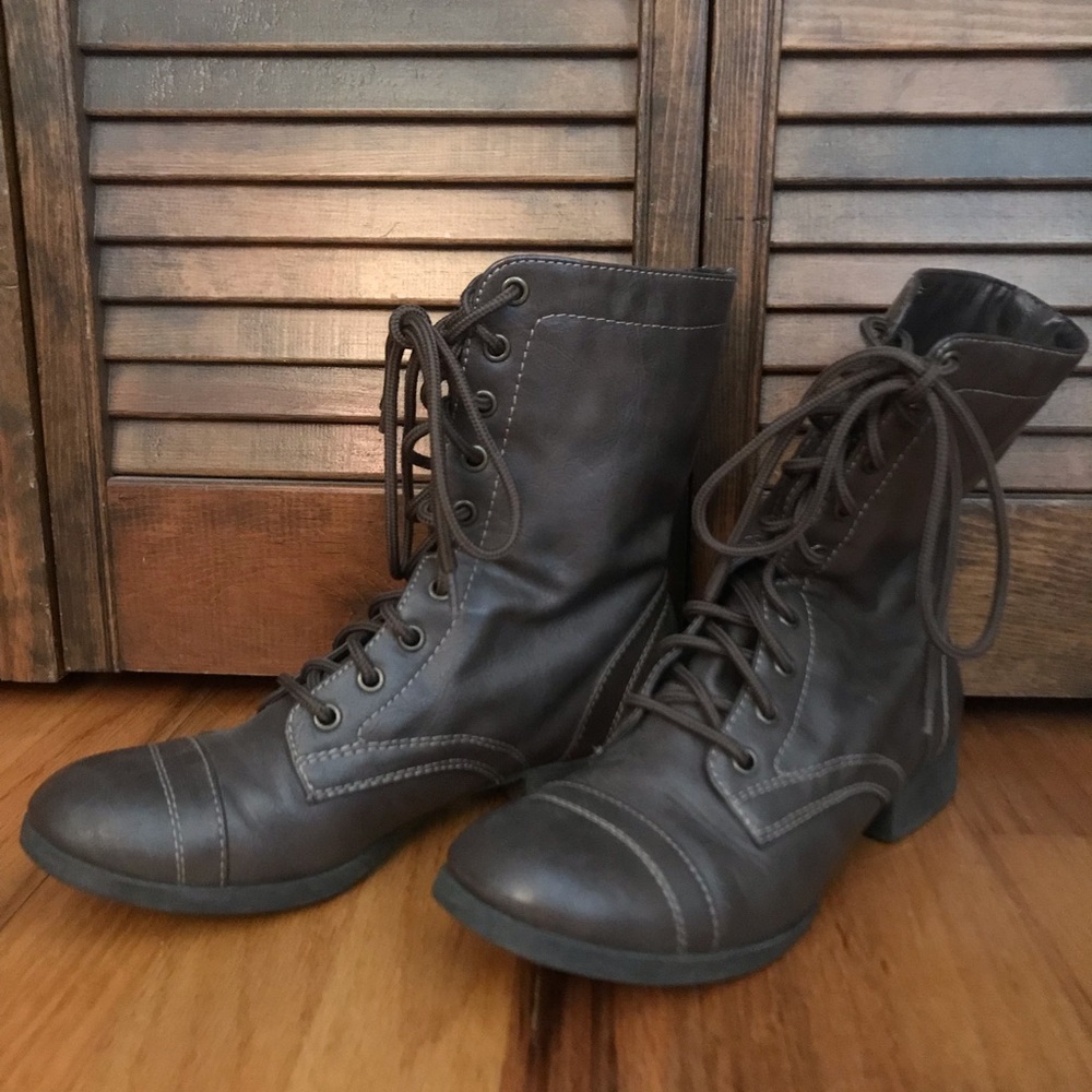 Dark Brown Combat Boots